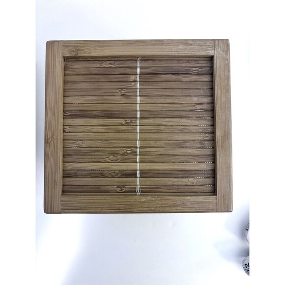 Bamboo Square Tissue Box Cover - Picture 8 of 9